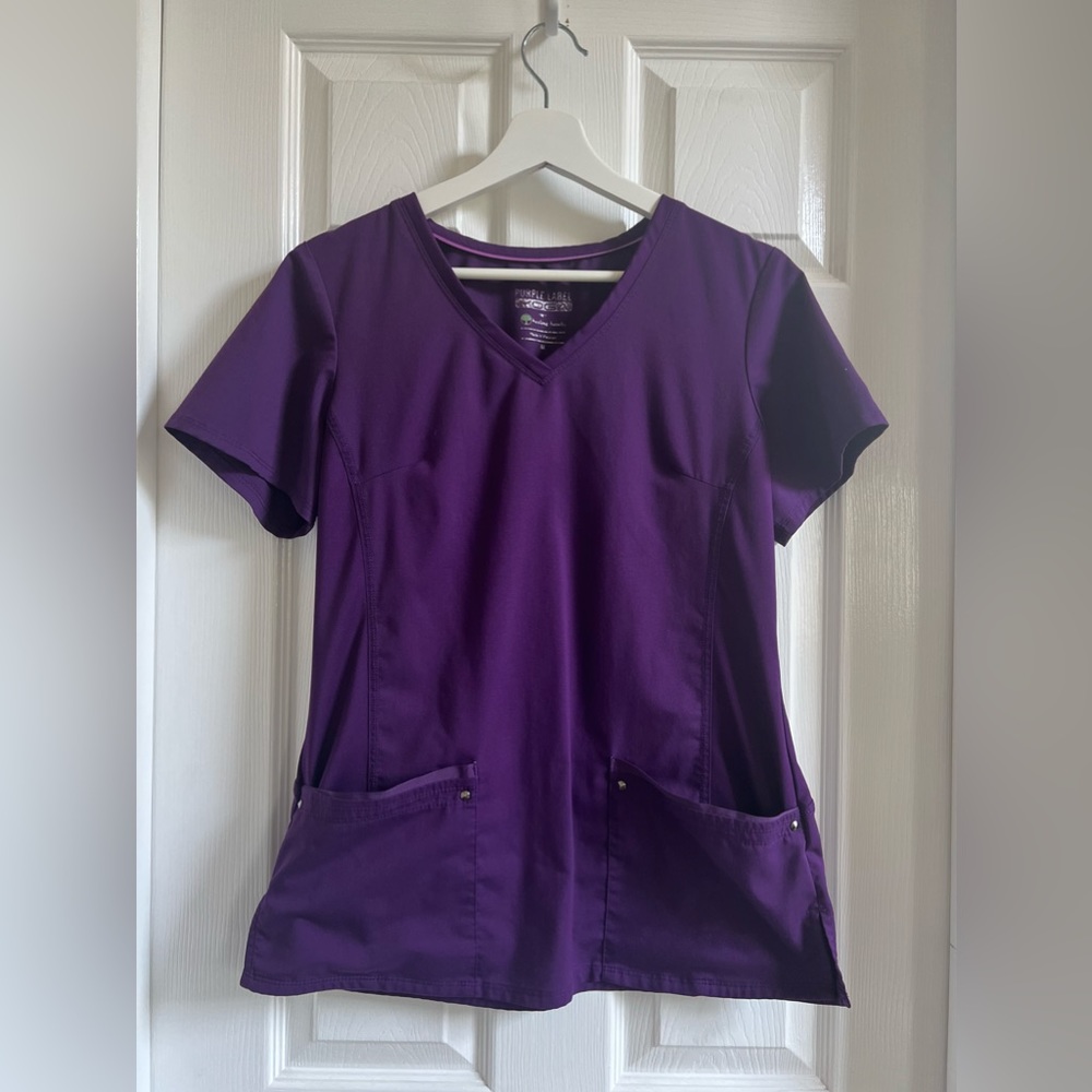 Purple Label by Healing Hands Scrub Set - egg plant